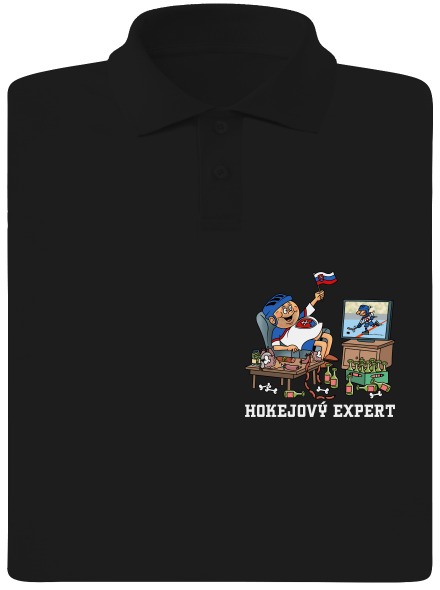 Hokejový expert pánska polokošeľa Black