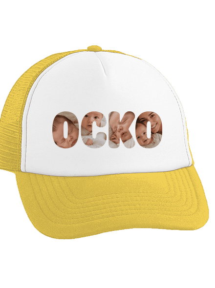 Nápis ocko z vlastných fotiek šiltovka truckerka Sunflower cap