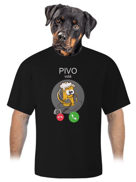 Pívo volá unisex tričko oversized Black