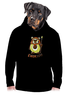 Ewokado pánska mikina klokanka Black