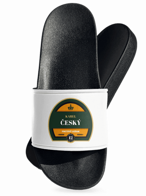 Pivná etiketa šľapky White