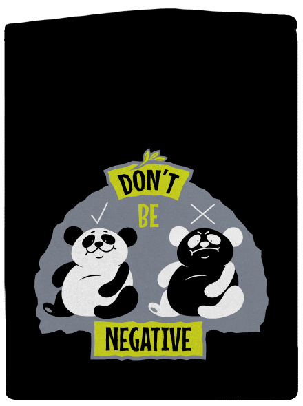 Don't be negative pánska mikina na zips Black