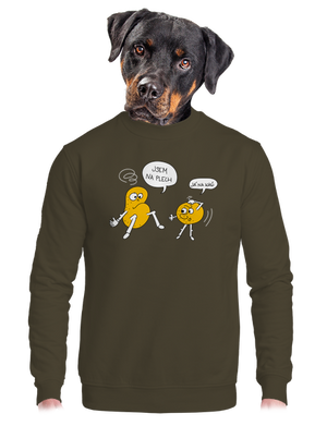 Opité zemiaky unisex mikina bez kapucne Urban Khaki