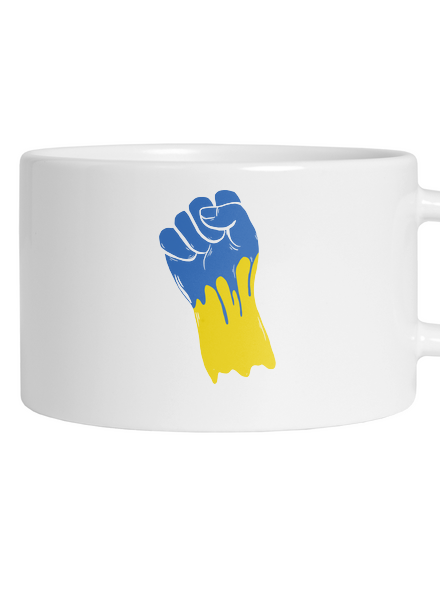Ukrajina - Ruka hrnček makronka White