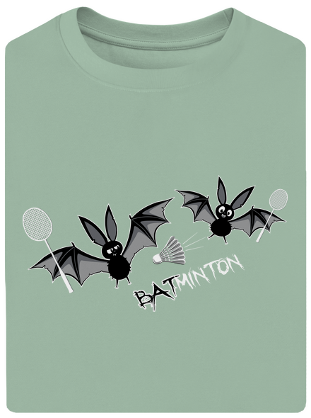 Batminton unisex tričko oversized Sage