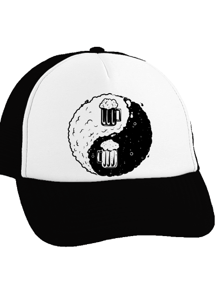 Jin Jang pivo šiltovka truckerka Black cap