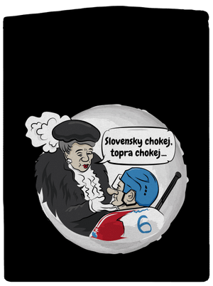 Slovenský hokej pánska mikina na zips Black