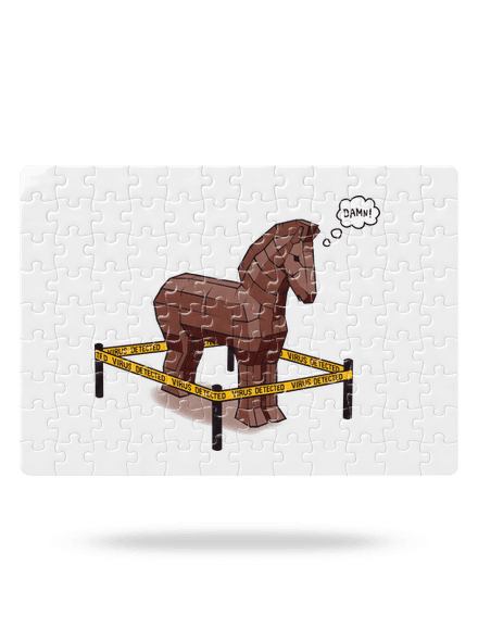 Trójsky kôň puzzle White