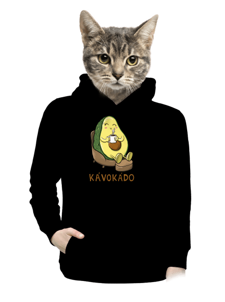 Kávokádo dámska mikina klokanka Black