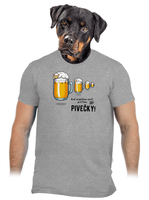 Pivečka pánske tričko Sport Grey