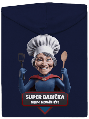 Super babička pánska mikina na zips Navy