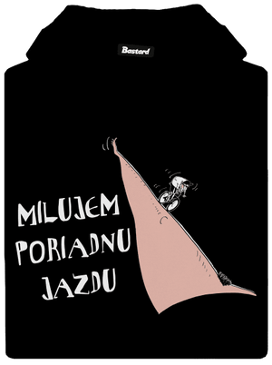 Milujem jazdu pánska mikina klokanka Black