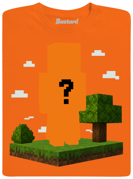 Minecraft z vlastnej fotky detské tričko Orange
