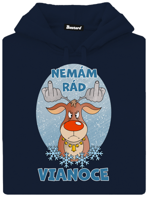 Nemám rád Vianoce pánska mikina klokanka Navy