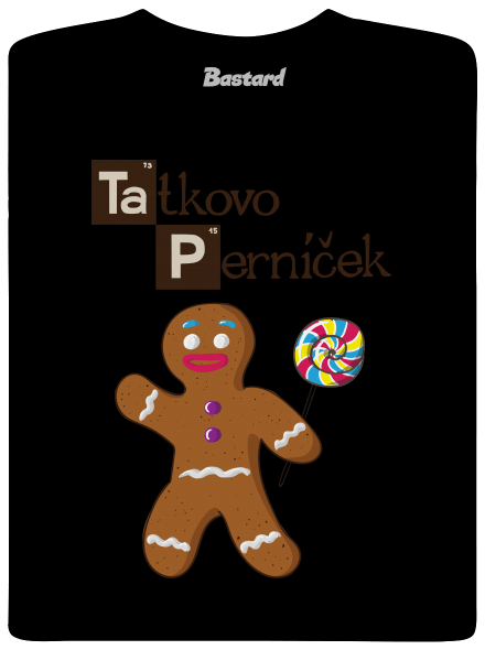 Perníčkový tatko a Perníček detské tričko Black