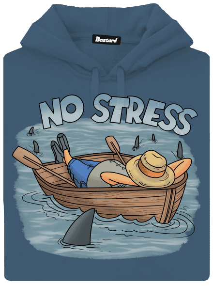 No stress dámska mikina klokanka Denim