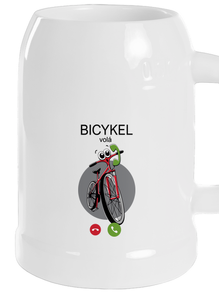 Bicykel volá polliter White