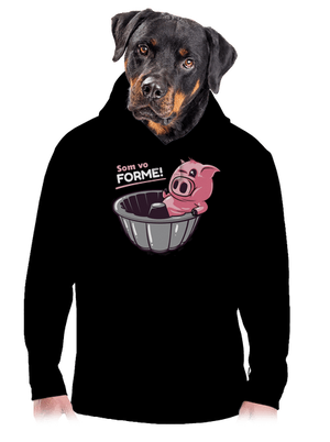 Vo forme pánska mikina klokanka Black