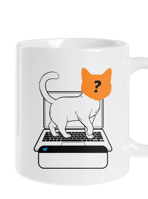 Mačka na klávesnici klasický hrnček White