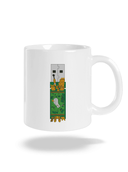 USB city klasický hrnček White
