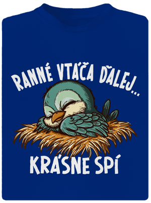 Ranné vtáča spí pánske športové tričko Royal Blue Mal