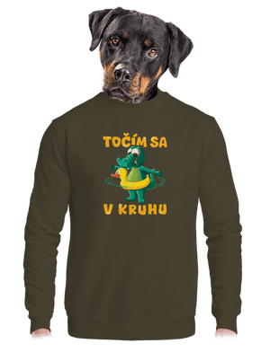 Točím sa v kruhu unisex mikina bez kapucne Urban Khaki