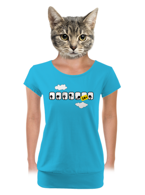 Lietadlo dámske tričko s lemom Blue Atol