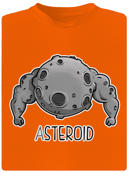 Asteroid pánske športové tričko Neon Orange