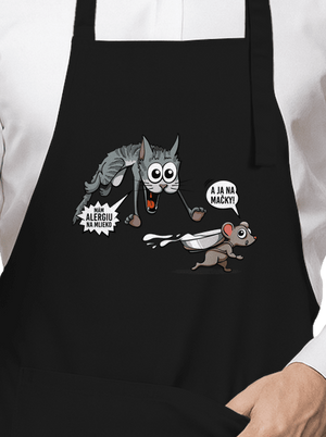 Alergická mačka a myš zástera Black