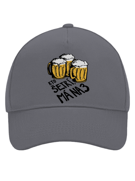 Kto šetrí, má na tri šiltovka baseballka Graphite grey