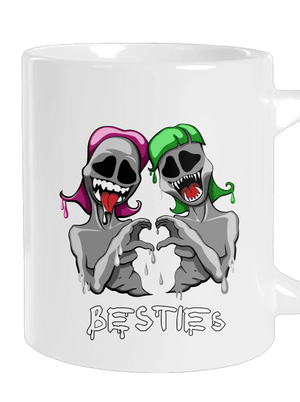 Besties veľký hrnček White