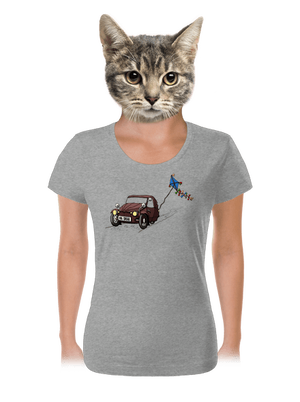 Hadrák dámske tričko Dark Gray Melange