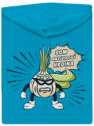 Antivirový hrdina dámska mikina na zips Blue Atol