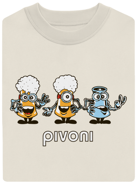 Pivoni unisex mikina bez kapucne Off White