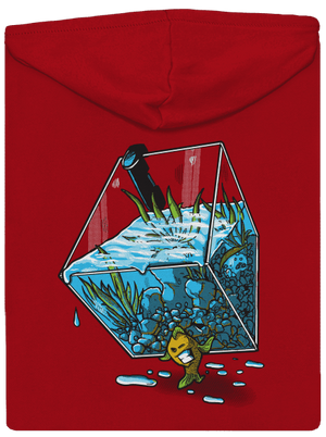 Migrujúca rybka pánska mikina na zips Red