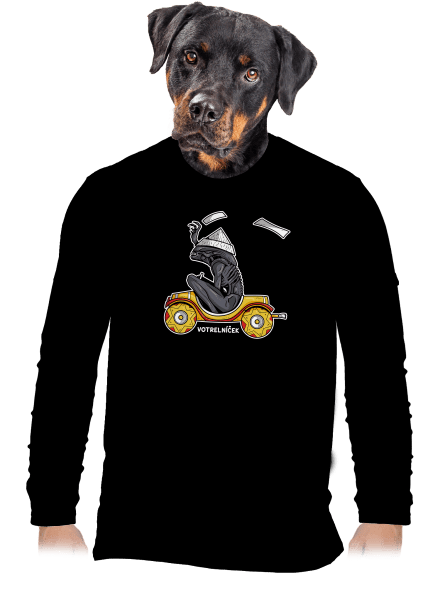 Votrelníček pánske dlhý rukáv Black
