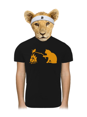 Mačka a myš detské športové tričko Black