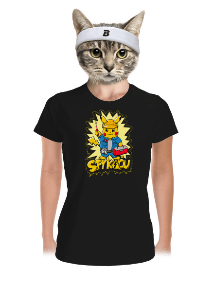 Stykaču dámske športové tričko Black
