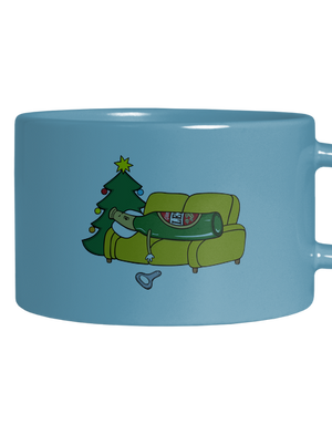 Vianočný ležiak hrnček makronka Blue Macaron