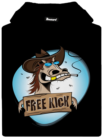 Free kick dámska mikina klokanka Black