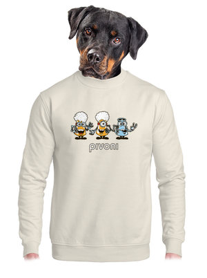 Pivoni unisex mikina bez kapucne Off White