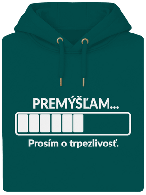 Premýšľam unisex mikina premium Emerald Green