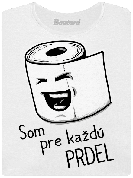 Prdel dámske tričko s lemom White