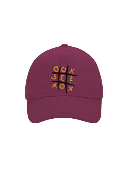 Piškvorky šiltovka baseballka Burgundy