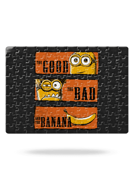 Hodný zlý a banán puzzle White