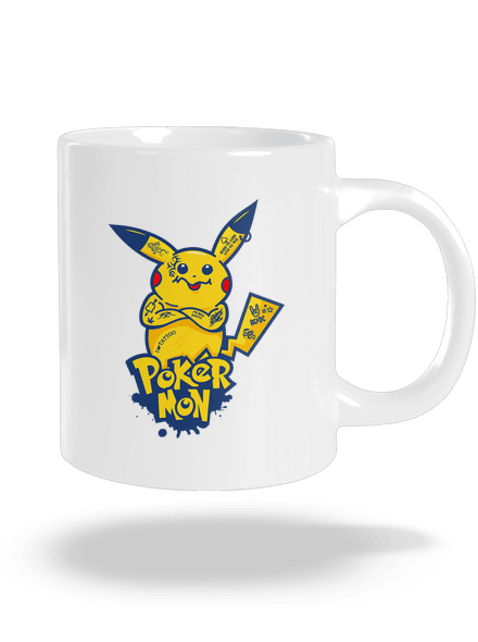 Pokérmon veľký hrnček White