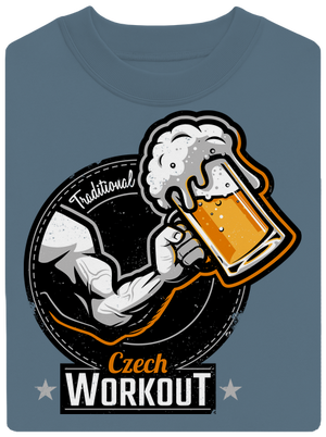 Czech workout unisex mikina bez kapucne Nordic Blue