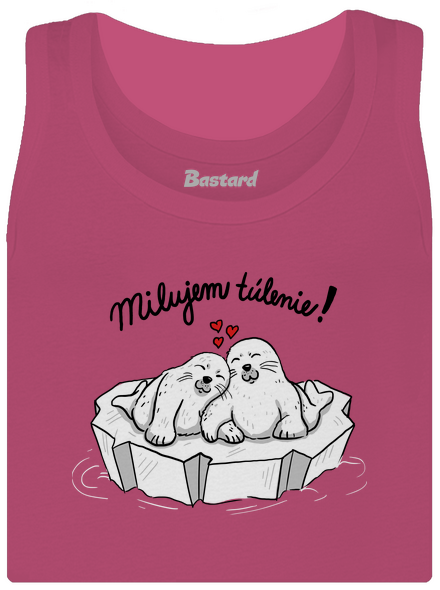 Milujem túlenie dámske tielko klasické Magenta
