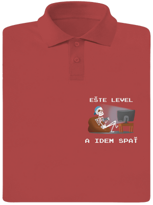 Ešte level pánska polokošeľa Burgundy