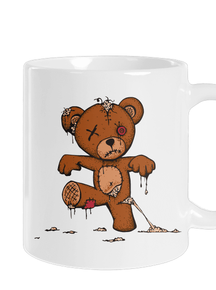 Zombie teddy klasický hrnček White